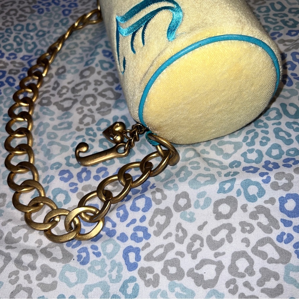 Vintage Rare Yellow Juicy Couture Purse Barrel Bag Handbag Y2K Terry Cloth - Picture 7 of 9